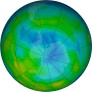 Antarctic ozone map for 2024-06-17